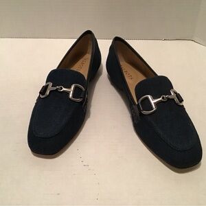 Talbots navy denim loafers size 7M